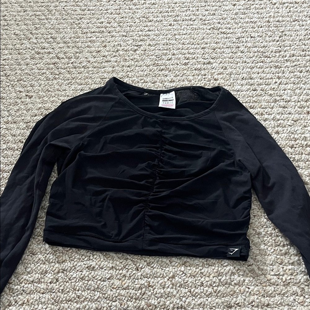 Gymshark Sheer Ruched Crop Top